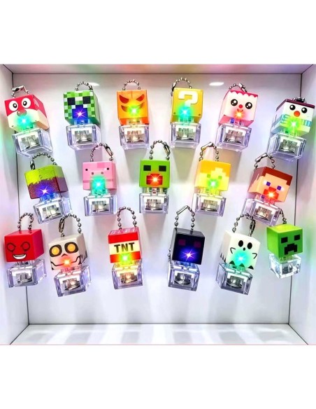 Antistresinis mechaninis pakabukas „Minecraft“ su LED šviesomis