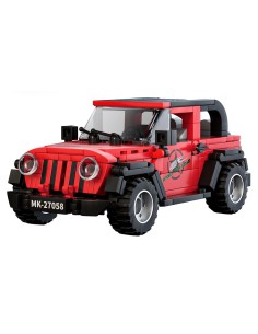 Kaladėlių rinkinys Sportinis tereno automobilis raudonas 414 elementų Mould King 2
