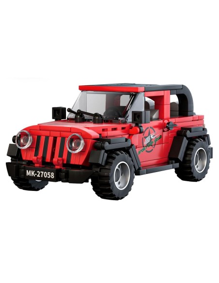 Kaladėlių rinkinys Sportinis tereno automobilis raudonas 414 elementų Mould King