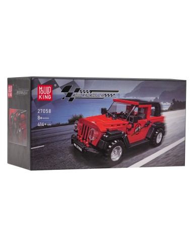 Kaladėlių rinkinys Sportinis tereno automobilis raudonas 414 elementų Mould King
