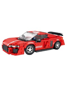 Kaladėlių rinkinys Sportinis automobilis R8 raudonas 373 elementai 2
