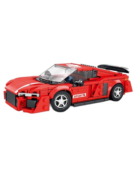 Kaladėlių rinkinys Sportinis automobilis R8 raudonas 373 elementai