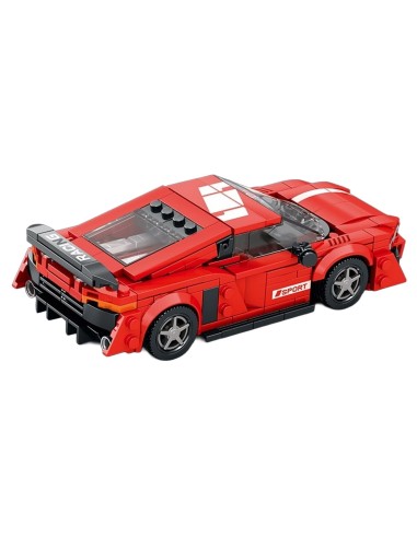 Kaladėlių rinkinys Sportinis automobilis R8 raudonas 373 elementai