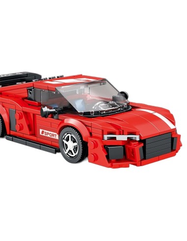 Kaladėlių rinkinys Sportinis automobilis R8 raudonas 373 elementai
