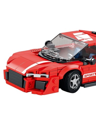 Kaladėlių rinkinys Sportinis automobilis R8 raudonas 373 elementai