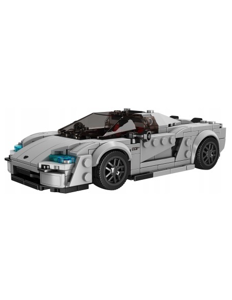 Kaladėlių rinkinys Sportinis automobilis sidabrinis 403 elementai Mould King