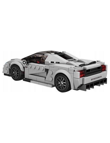 Kaladėlių rinkinys Sportinis automobilis sidabrinis 403 elementai Mould King