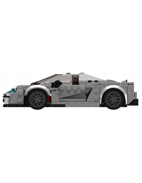 Kaladėlių rinkinys Sportinis automobilis sidabrinis 403 elementai Mould King
