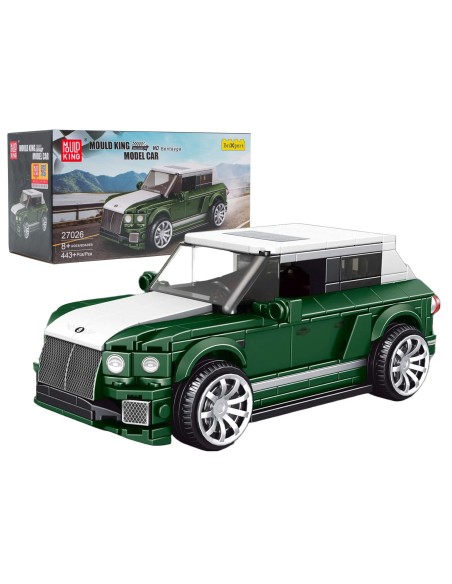 Kaladėlių rinkinys Sportinis automobilis žalias 443 elementai Mould King