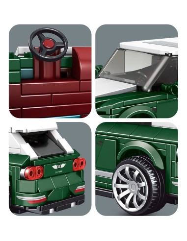 Kaladėlių rinkinys Sportinis automobilis žalias 443 elementai Mould King