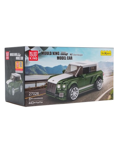 Kaladėlių rinkinys Sportinis automobilis žalias 443 elementai Mould King