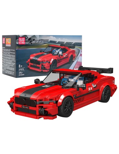 Kaladėlių rinkinys Sportinis automobilis raudonas 494 elementai Mould King