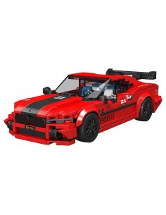Kaladėlių rinkinys Sportinis automobilis raudonas 494 elementai Mould King 2