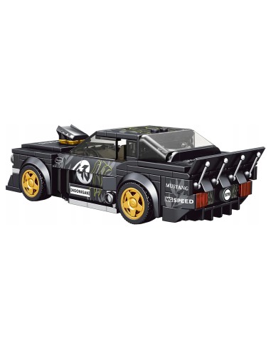 Kaladėlių rinkinys Sportinis automobilis juodas 414 elementai Mould King