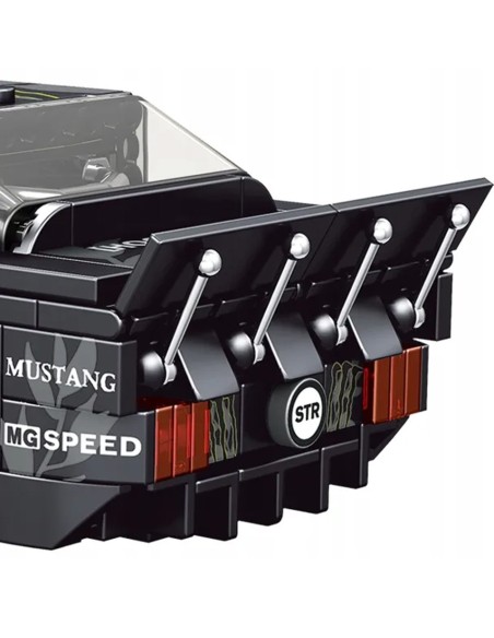 Kaladėlių rinkinys Sportinis automobilis juodas 414 elementai Mould King