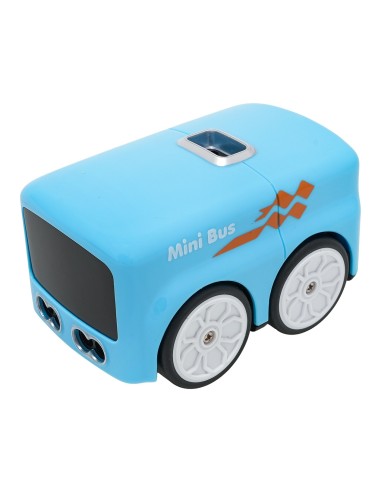 Mini autobusas R/C mėlynas su gestų valdymu LED ekranu ir kamuoliu