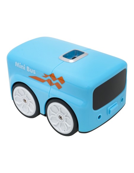 Mini autobusas R/C mėlynas su gestų valdymu LED ekranu ir kamuoliu