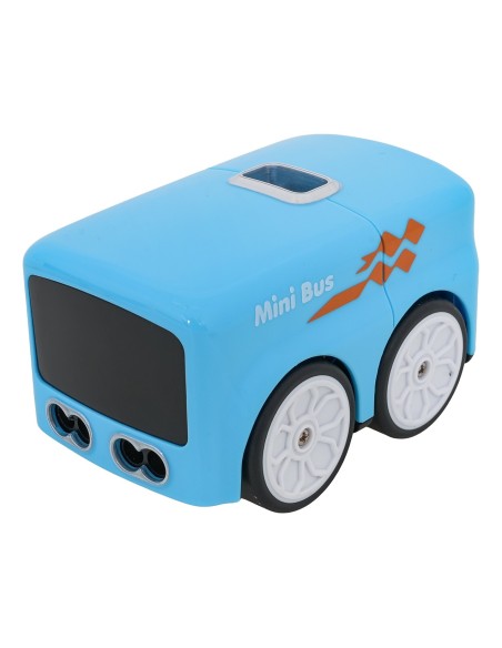Mini autobusas R/C mėlynas su gestų valdymu LED ekranu ir kamuoliu