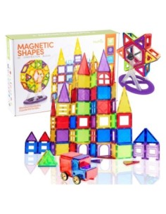 Magnetinių kaladėlių rinkinys 3D 106 elementų MalPlay