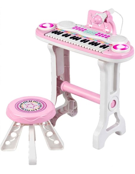 Elektroninis pianinas 37 klavišų su mikrofonu LED stovu ir MP3