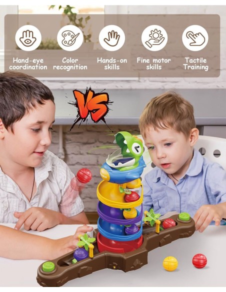 Dino Spin Twister dinozauro sukimosi žaidimas 2 žaidėjams MalPlay