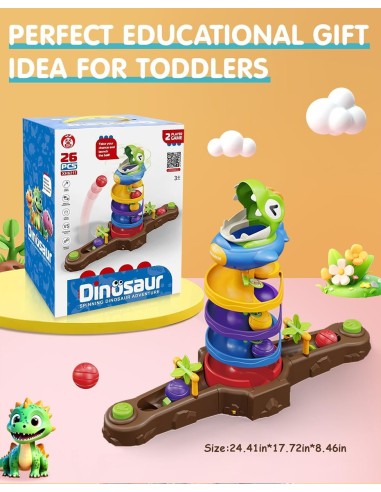 Dino Spin Twister dinozauro sukimosi žaidimas 2 žaidėjams MalPlay