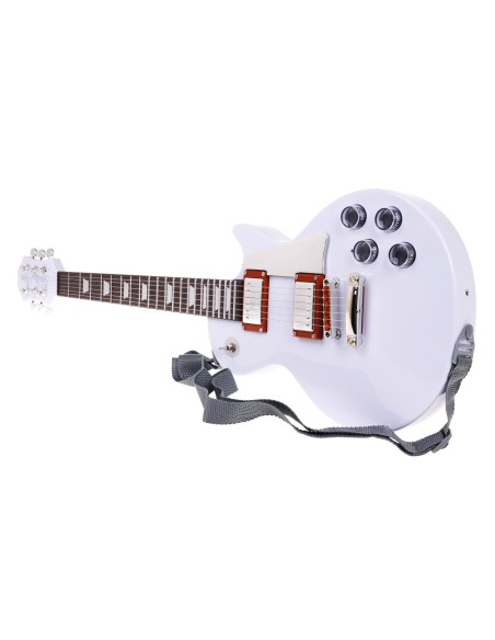 Žaislinė gitara su mikrofonu balta su garso efektais nuo 3 metų