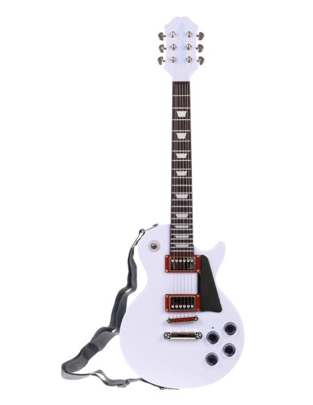 Žaislinė gitara su mikrofonu balta su garso efektais nuo 3 metų