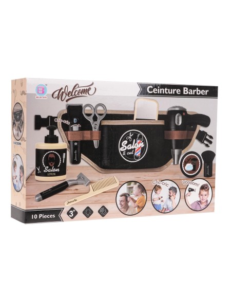 Kirpėjo barbero rinkinys su diržu 10 elementų nuo 3 metų