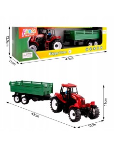 Ūkininko traktorius su priekaba 43 cm ir figūrėle 2