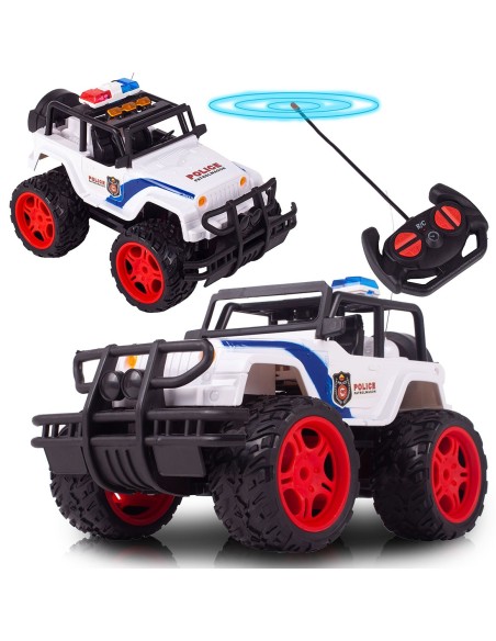 RC policijos automobilis 1:14 monstrų visureigis
