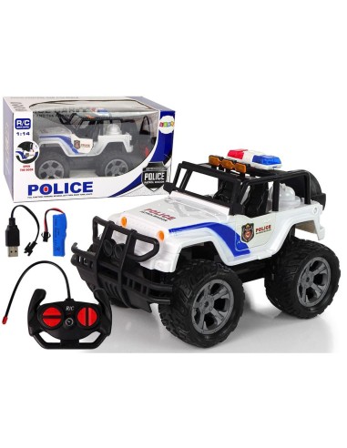 RC policijos automobilis 1:14 monstrų visureigis