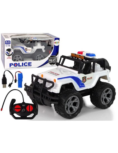 RC policijos automobilis 1:14 monstrų visureigis