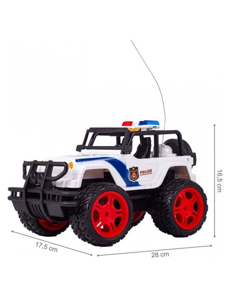 RC policijos automobilis 1:14 monstrų visureigis