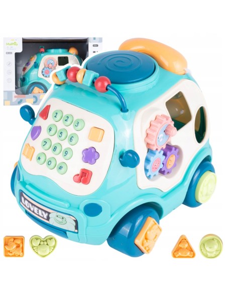 Interaktyvus automobilis 6in1 telefono vagonas su melodijomis