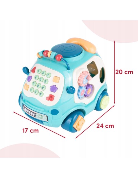 Interaktyvus automobilis 6in1 telefono vagonas su melodijomis