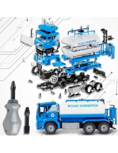 110 dalių TANKER surinkimo sunkvežimis su LED ir garsais