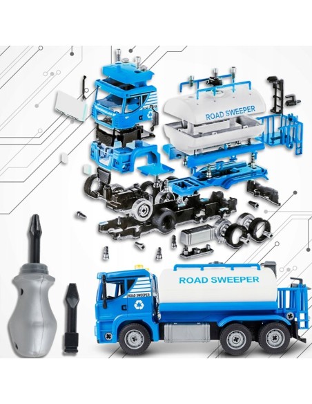 110 dalių TANKER surinkimo sunkvežimis su LED ir garsais
