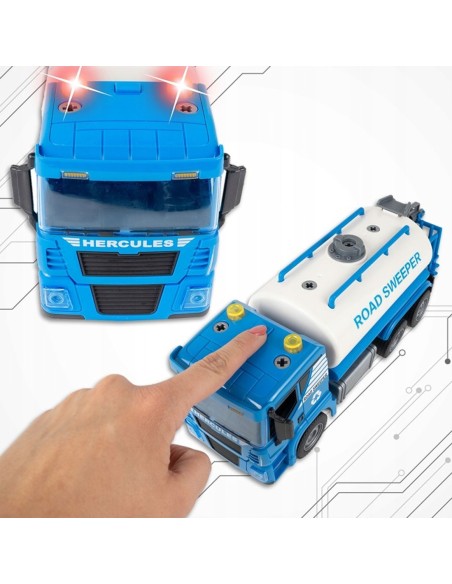 110 dalių TANKER surinkimo sunkvežimis su LED ir garsais