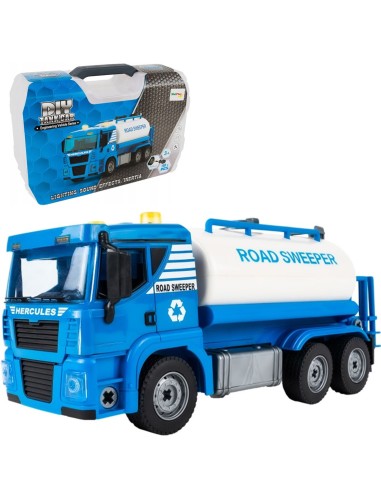 110 dalių TANKER surinkimo sunkvežimis su LED ir garsais