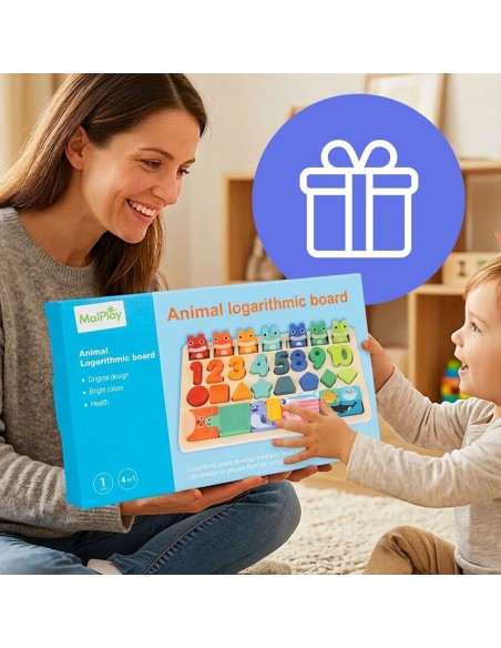 4in1 edukacinė varlių skaičiavimo lenta medinė 40 el.
