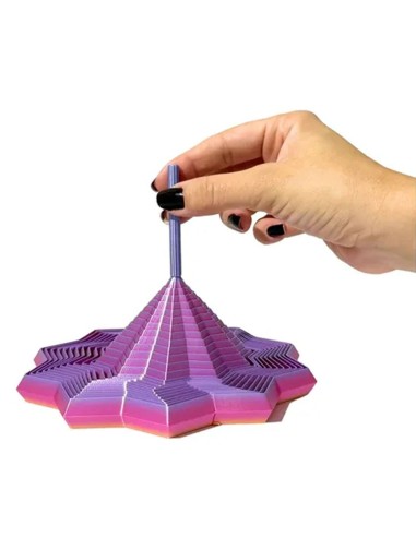 3D spausdintas antistresinis žaislas „Daugiakampė spiralė-žvaigždė“ (12 cm)