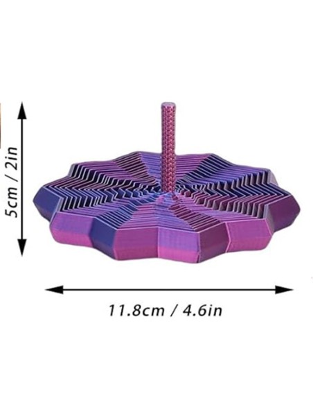 3D spausdintas antistresinis žaislas „Daugiakampė spiralė-žvaigždė“ (12 cm)