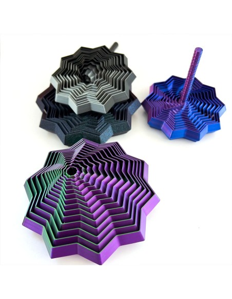 3D spausdintas antistresinis žaislas „Daugiakampė spiralė-žvaigždė“ (17 cm)