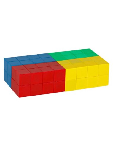 Magnetiniai kubiniai blokai 64 el. 3D konstrukcijos