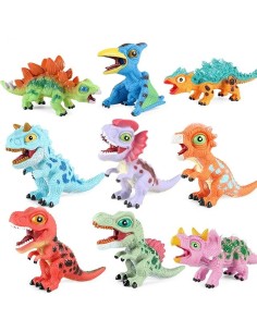 Minkštos ir garsus skleidžiančios dinozauriukų figūrėlės vaikams