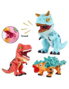 Minkštos ir garsus skleidžiančios dinozauriukų figūrėlės vaikams 2