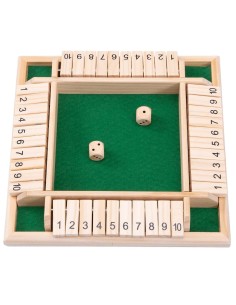 Interaktyvus edukacinis medinis žaidimas šeimai „Shut The Box“ su kauliukais