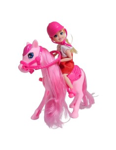 Lėlės ir ponio žaislų rinkinys mergaitėms su šukuojamais karčiais 2