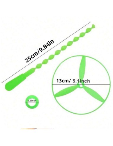Plastikiniai skraidantys diskai vaikams su paleidimo mechanizmu (3 vnt.)
